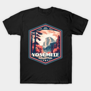 Yosemite National Park Vintage WPA Style Outdoor Badge T-Shirt